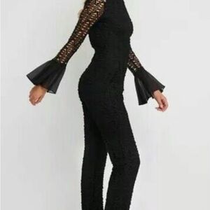 REVOLVE Supertrash - NEW - Lace and Ruffled Sleeve Jumpsuit - size 38 euro